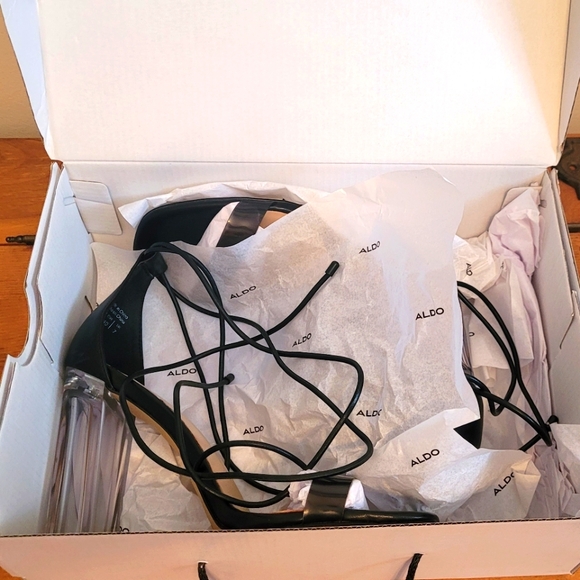 Black Strappy High Heels - Picture 5 of 6